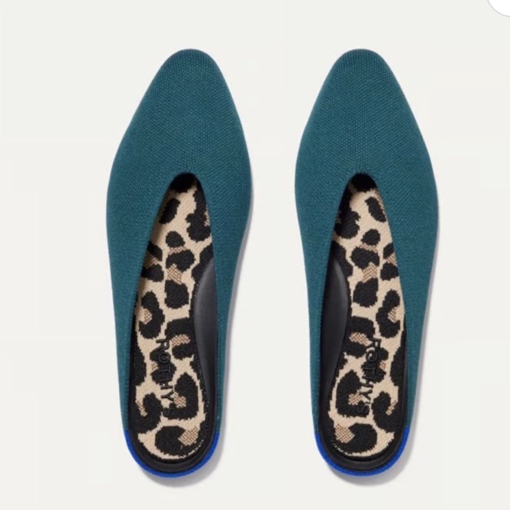 Rothy’s Almond Demi Slide in Deep Emerald